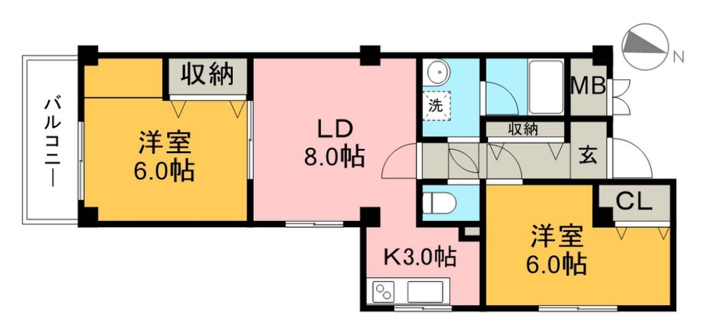 コーポ山本Ⅱ 間取り図