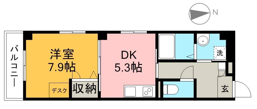 フレンテカルポート 301号室 間取り