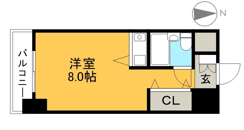 朝日プラザ知寄町パサージュ 間取り図