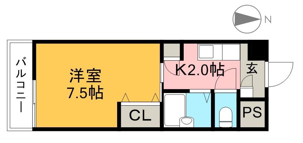 コートクレソン２１ 1104号室 間取り