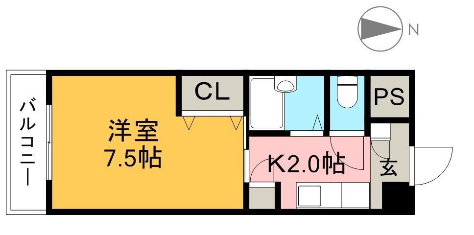 コートクレソン２１ 905号室 間取り