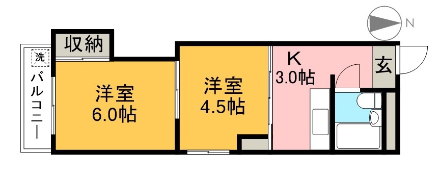 藤本マンション 207号室 間取り