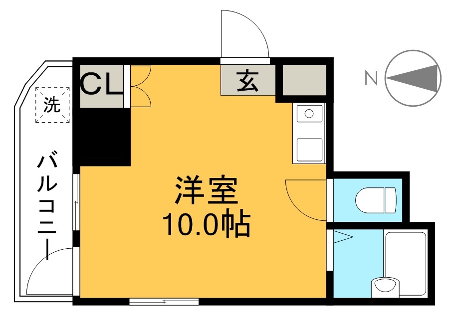 リヴィエラ大川筋 505号室 間取り