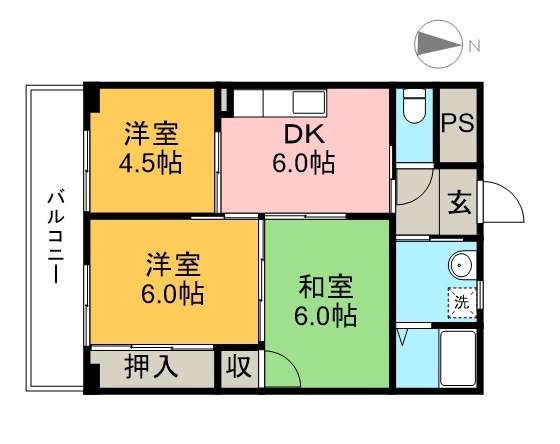 中ノ内マンション 間取り図