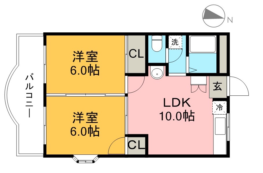 ガーデンハイツ永野Ⅱ 間取り図