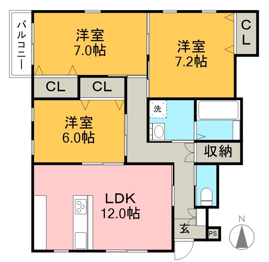 アリビオ葛島 間取り図