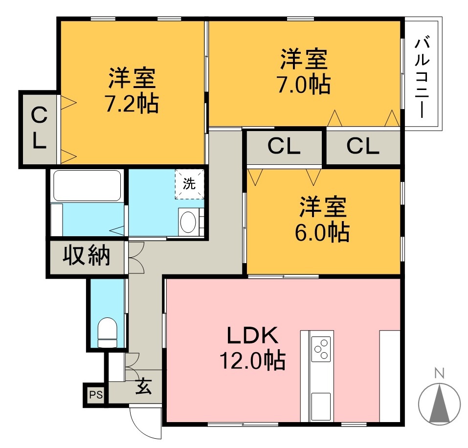 アリビオ葛島 間取り図