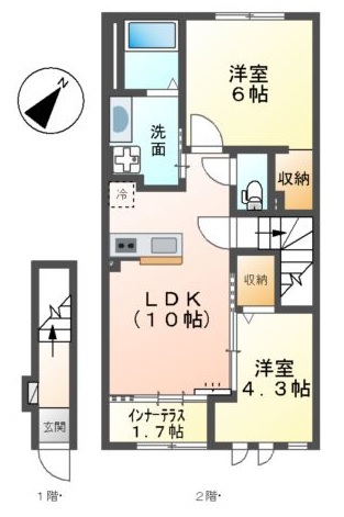 セゾン・コアＴＮⅡ 203号室 間取り