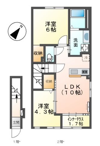 セゾン・コアＴＮⅡ 205号室 間取り