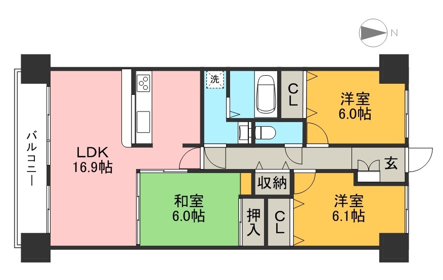 サントノーレ葛島四番館 間取り図