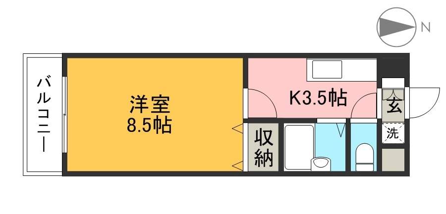 ロイヤルハイツ 202号室 間取り