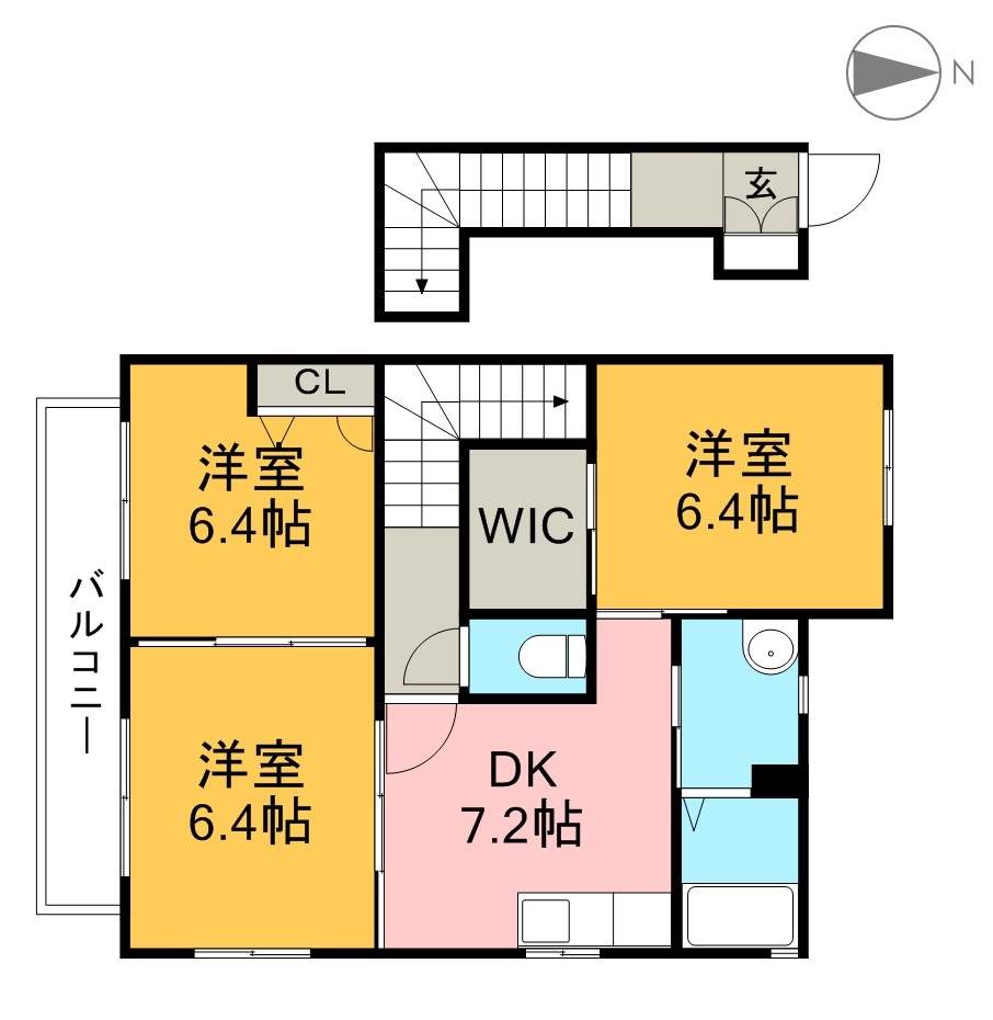 ダイヤメゾン　Ｃ棟 202号室 間取り