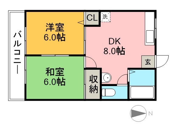 サンサンハイツⅡ 間取り図