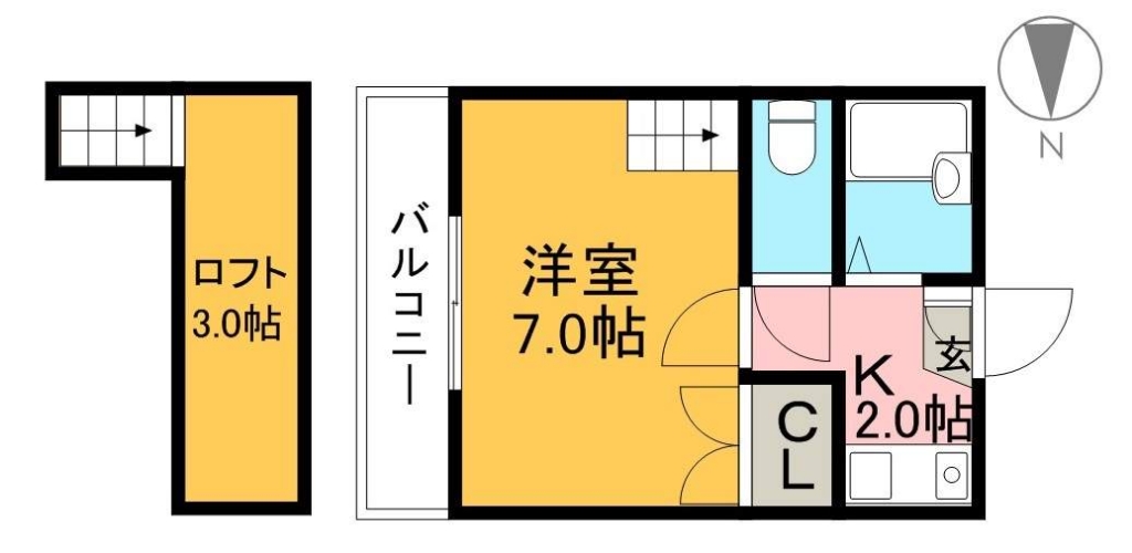 ウイズ塩田 203号室 間取り