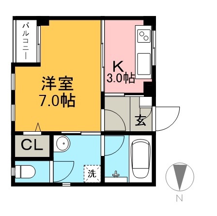 めぞん太陽Ⅴ 間取り図