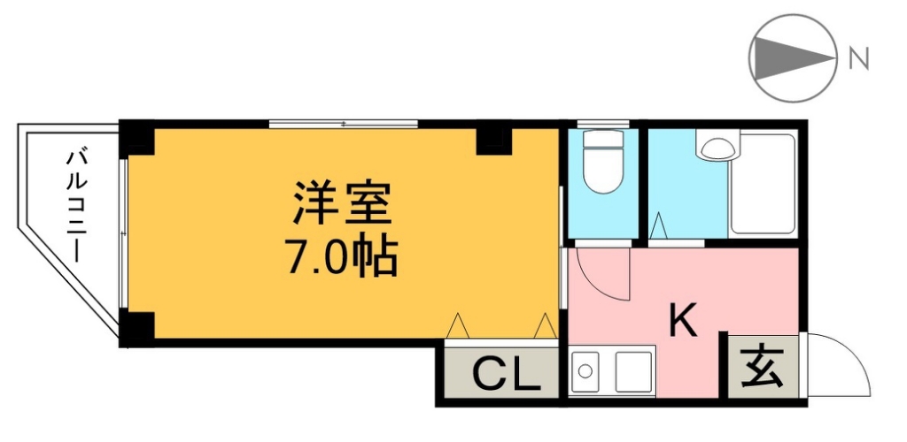 グレースコート 401号室 間取り