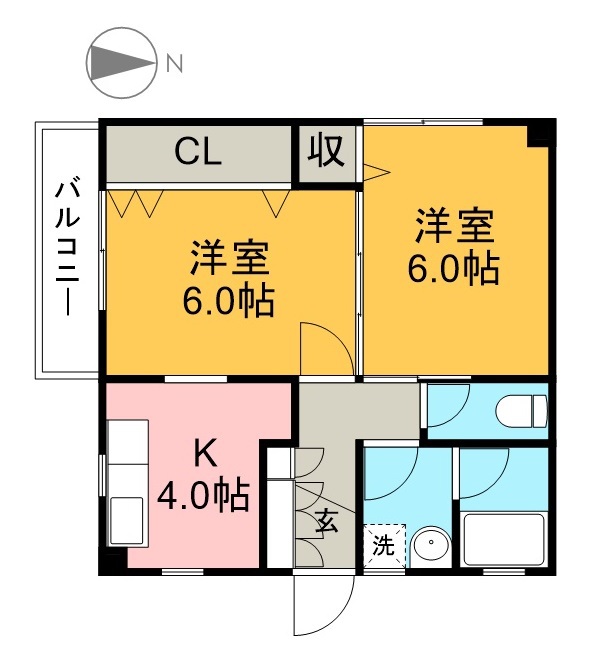 ハイツノウム 301号室 間取り