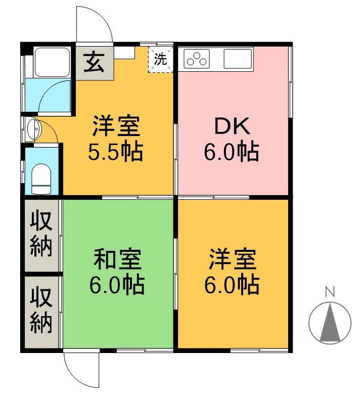 東マンション 101号室 間取り