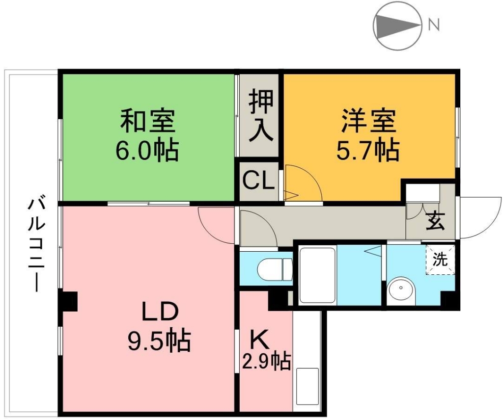 フォブールユウ 間取り図