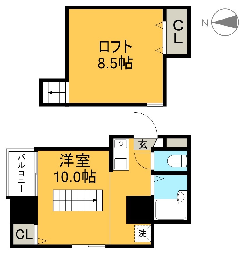 リヴィエラ二葉町 705号室 間取り