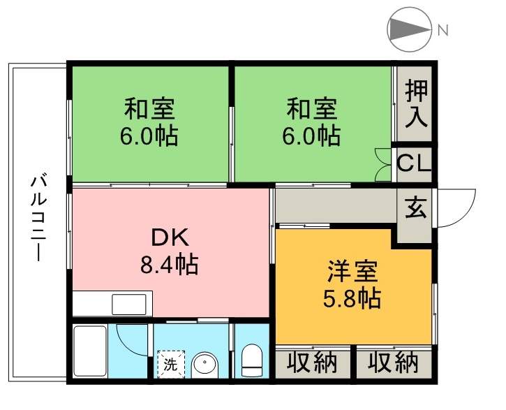 ハイツフジオ 間取り図