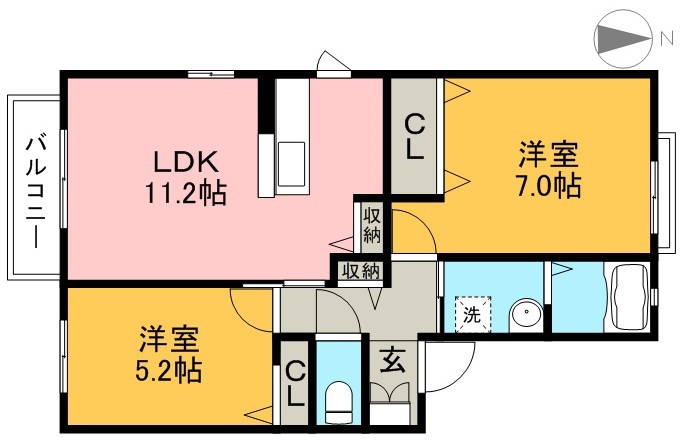 シャーメゾン・フレール　Ｃ棟 間取り図