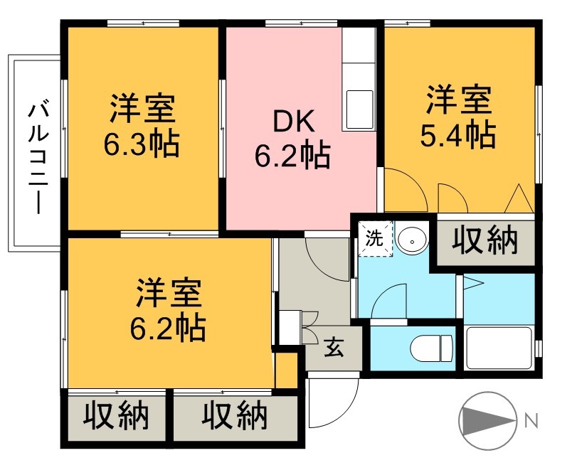 ラ・ベルターナⅠ 間取り図