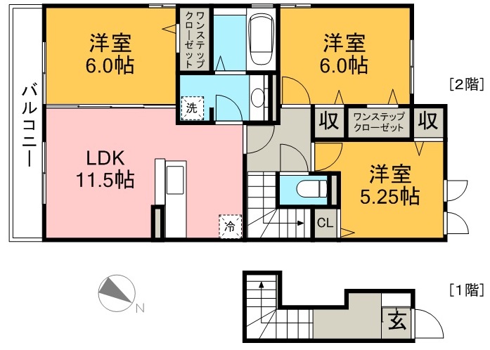 ミルパーチェ 203号室 間取り