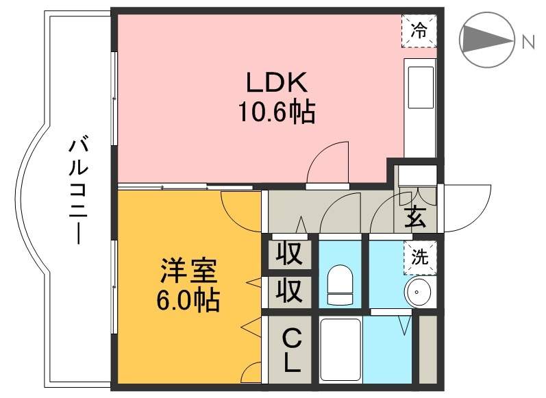 マリベールＦＫ二葉 B-2号室 間取り