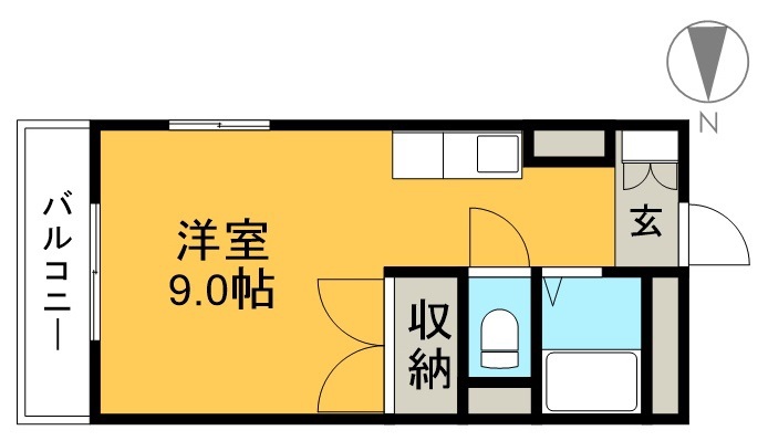 アパートメントボトル 205号室 間取り