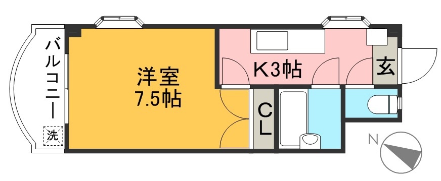 ピュアコート高須 301号室 間取り