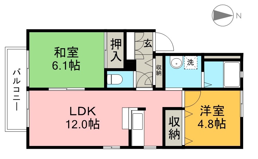 クレセント・トウヨウ　Ｃ棟 201号室 間取り