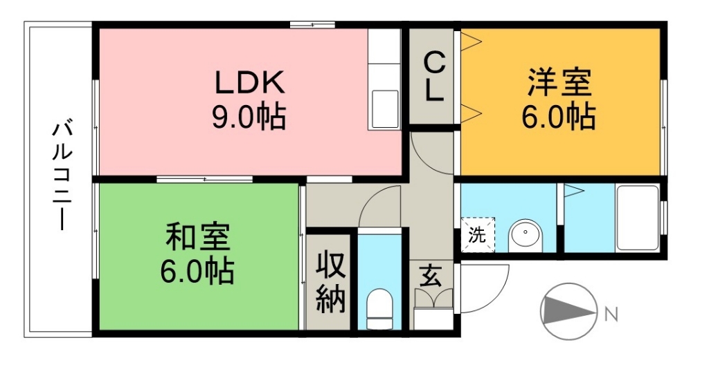 セジュールＯＫ　Ｂ棟 203号室 間取り