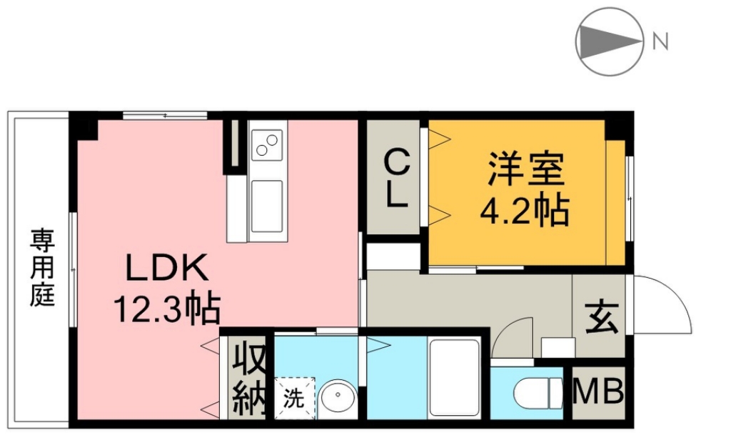 サンク　ルミエールＢ 間取り図