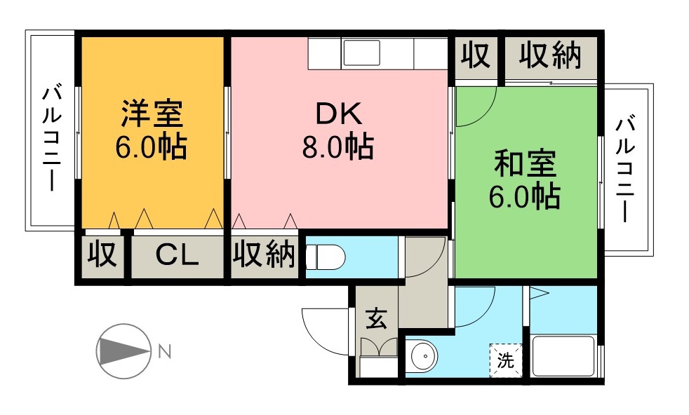 セゾン・メルヴェーユ冬棟　Ｃ 間取り図