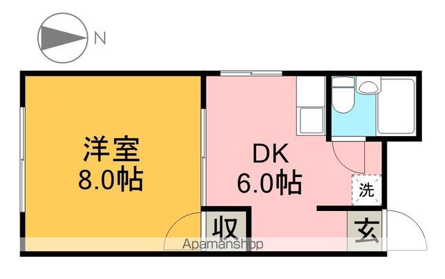 スミダハイツ 3F号室 間取り