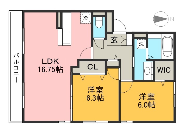 サンハイム 301号室 間取り