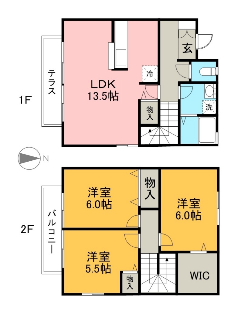 ヴィレッジ札場　Ｃ棟 間取り図