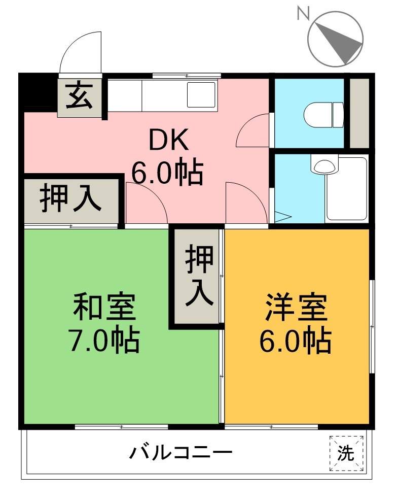 小松マンション（塩屋崎） 間取り図