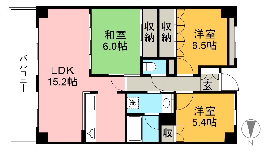 サーパス高須第３ 405号室 間取り