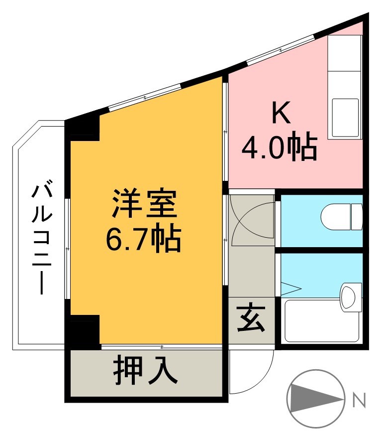 ジューヌ高須 403号室 間取り