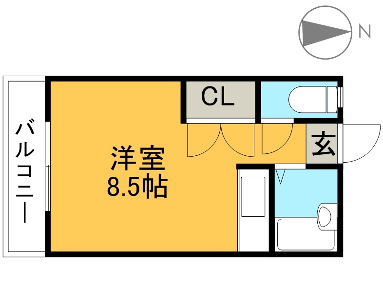 スカイテラス 105号室 間取り