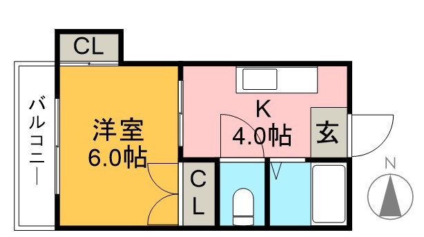 ジューヌ高須 302号室 間取り