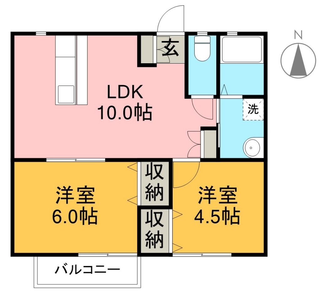 ｍ 201号室 間取り