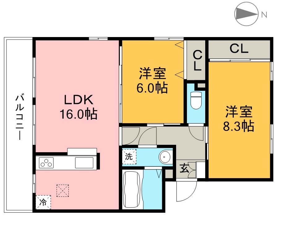 セジュール　オッツ 205号室 間取り