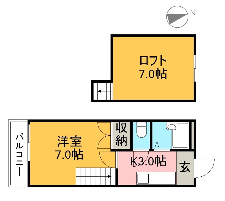 コーポ吉本 302号室 間取り