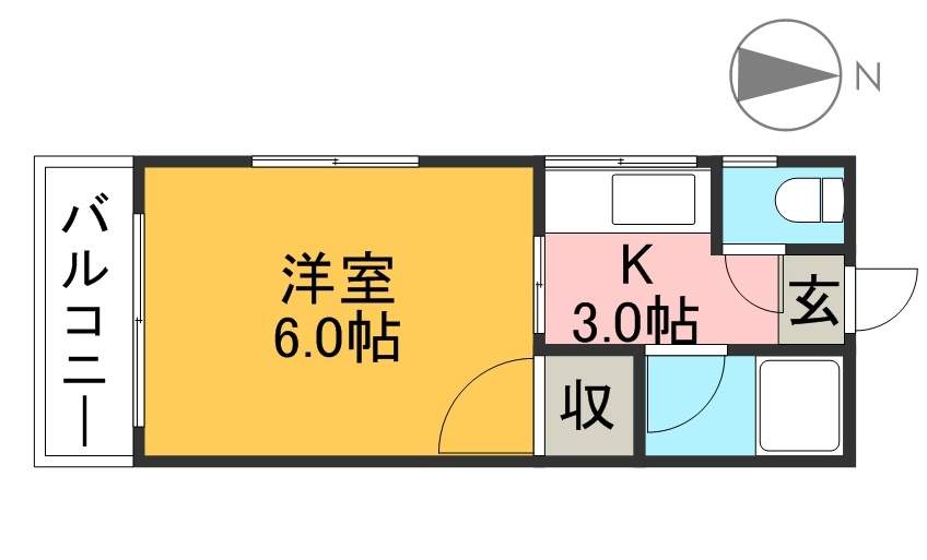 パークハイツ相模 203号室 間取り