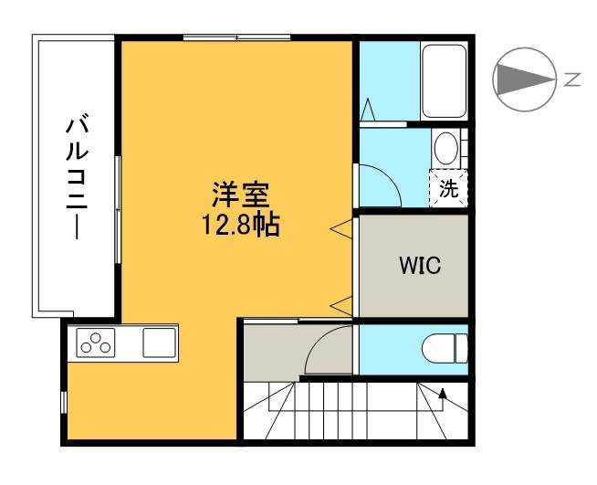 メリベル西門前　Ａ棟 202号室 間取り