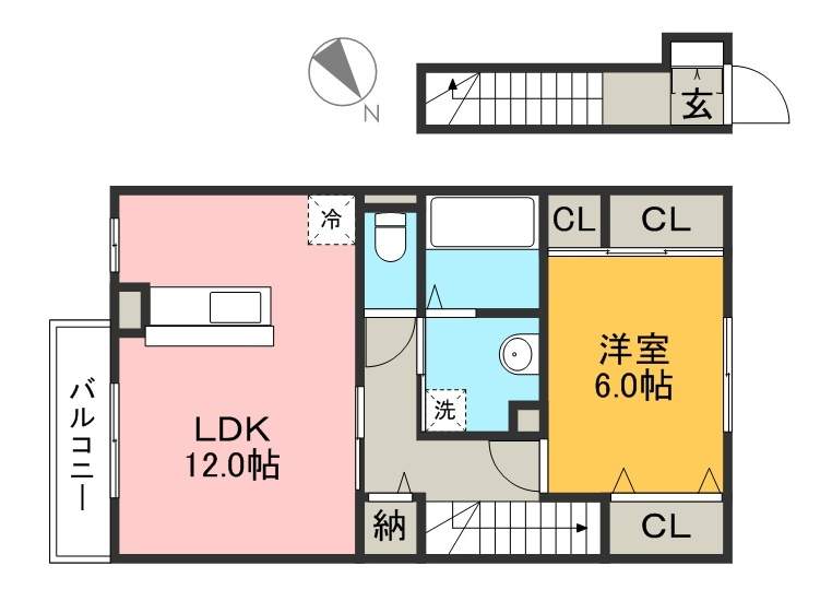 ボナール朝倉西町 202号室 間取り