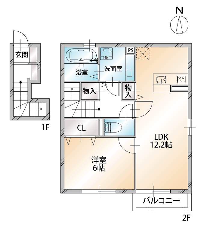 セリシール　メゾン 201号室 間取り